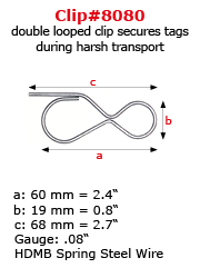 Product#8080 Secures Tag Against Wind